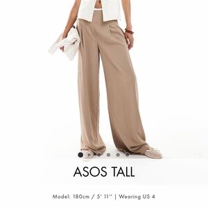 NEVER WORN ASOS tall raw edge trim wide leg pants